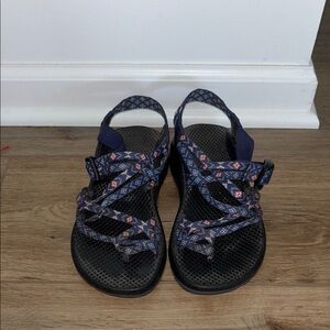 Chaco Women's Strappy Sandals - Navy Aztec